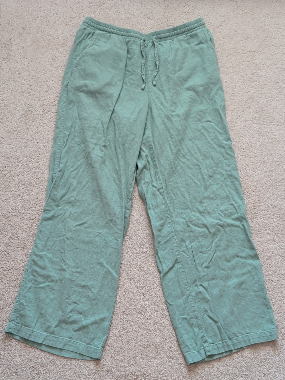 Gap Linen Blend Green Pants Size M